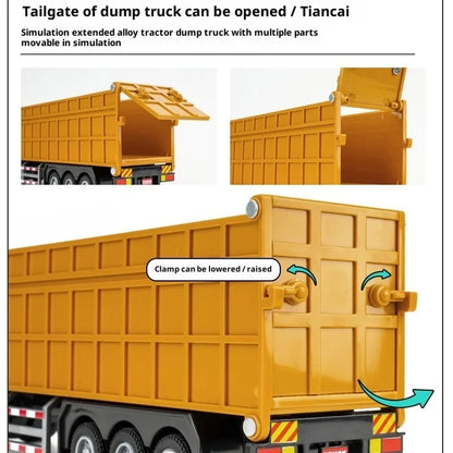 42 cm Alloy Semi-Trailer Dump Truck – Large Construction Toy