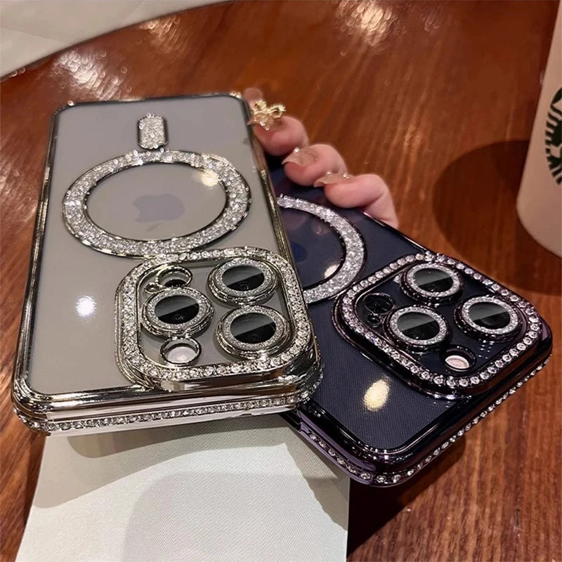 Glitter Clear Magnetic iPhone Case