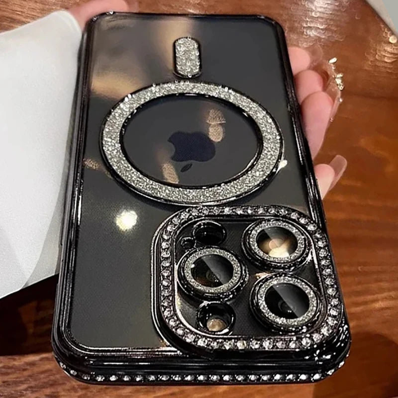 Glitter Clear Magnetic iPhone Case