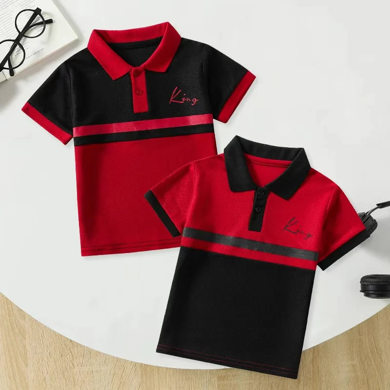 Boys' Striped Polo Shirt Multipack - Short Sleeve Casual Tops, 1, 2 or 3 Pieces
