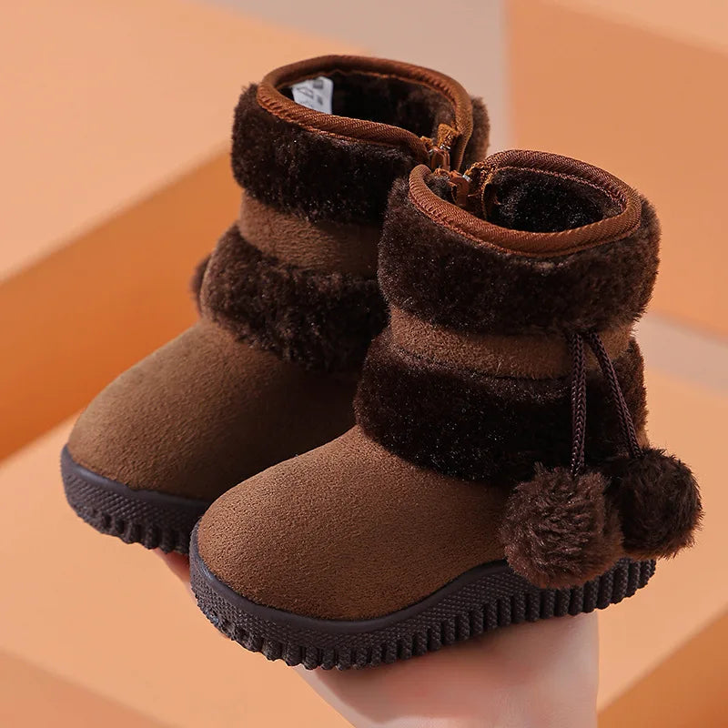 2026 New Girls Snow Boots Winter Comfortable Thick Warm Kids Boots  Thick Children Autumn Cute Boys Boots Princess Shoes