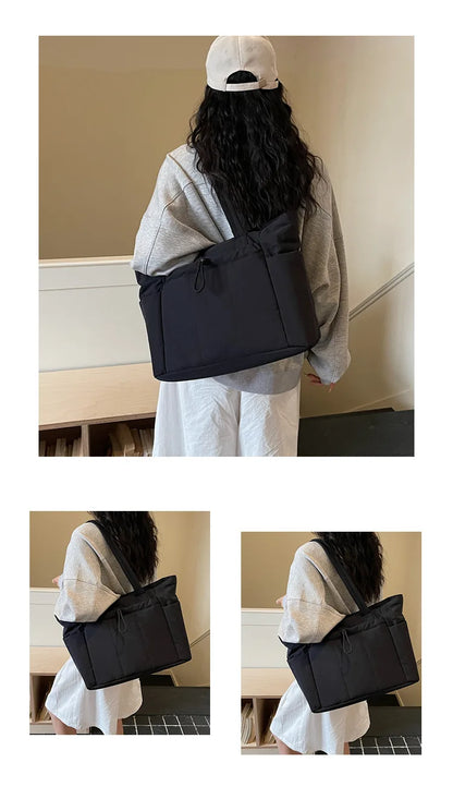 Borsa tote trapuntata da donna per laptop 13,3"-16" - Borsa a spalla da viaggio leggera
