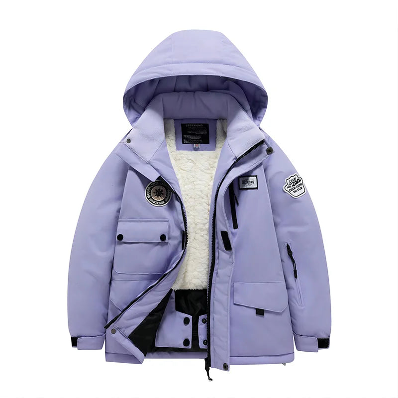 Children's Ski Suit Girls Boys Outdoor Thickened Waterproof Windproof Warm Teenager Ski Pants Equipment 100-165cm