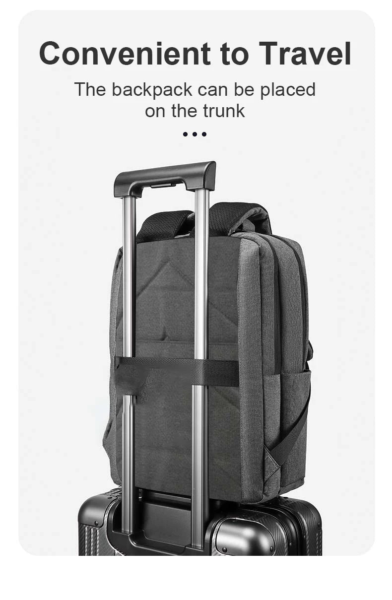 17.3" Laptop Travel Backpack - Large Capacity Waterproof Multi-Pocket Men's Bag