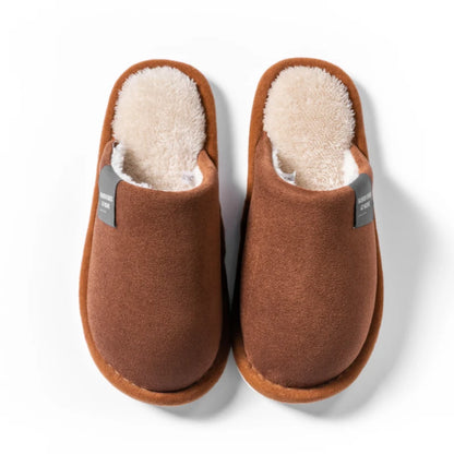 Men's Plush Winter Slippers – Warm Non-Slip House Shoes
