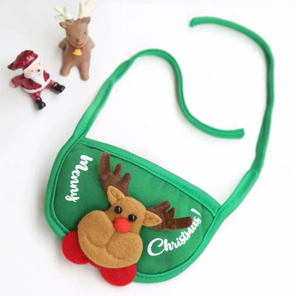 Christmas Pet Costume Set – Santa or Reindeer Hat with Scarf for Cats & Small Dogs