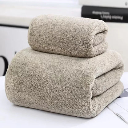 Korallenfleece-Handtuchset – Schnelltrocknende Badetücher