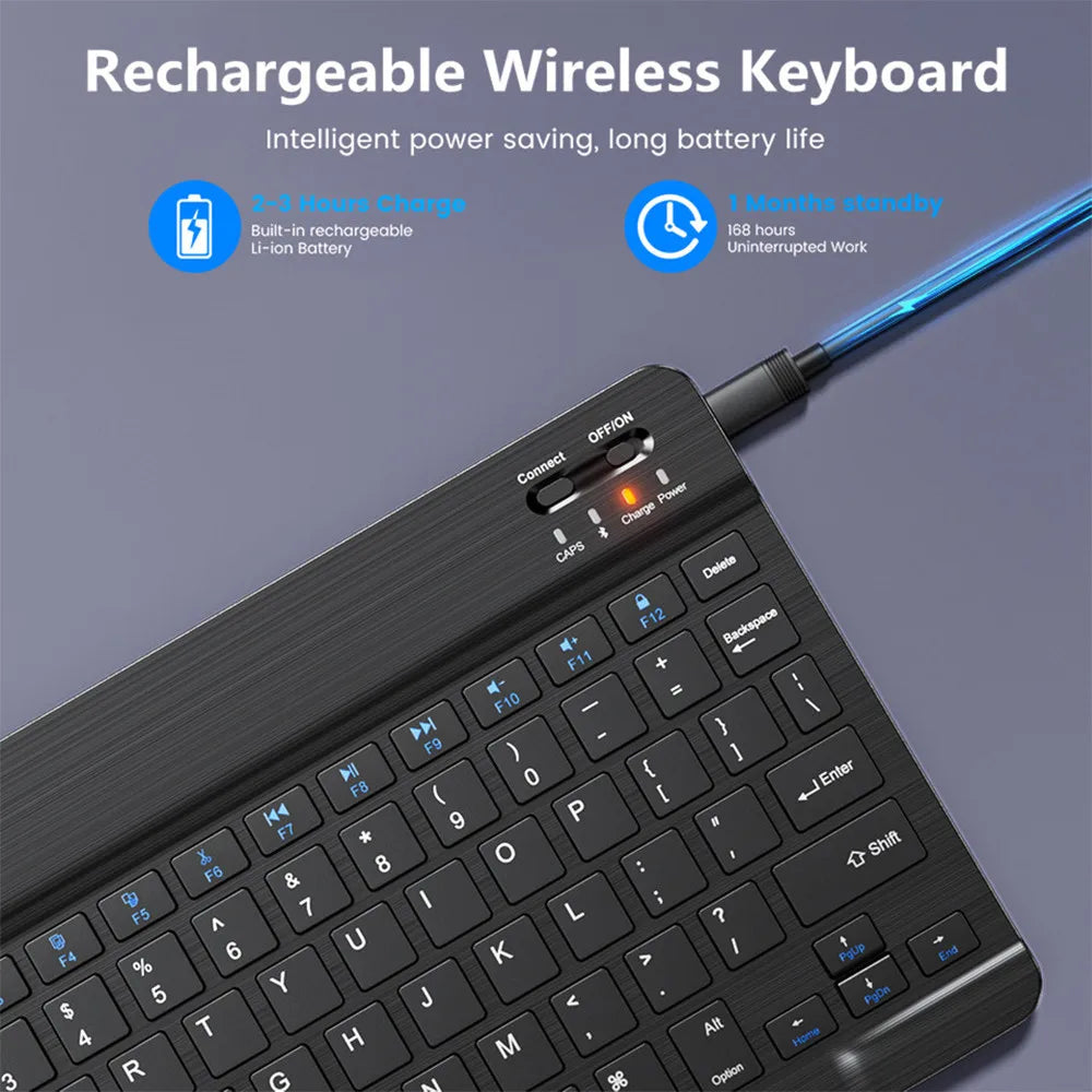 Bluetooth Keyboard & Mouse – Slim Wireless Set for Tablets & Laptops