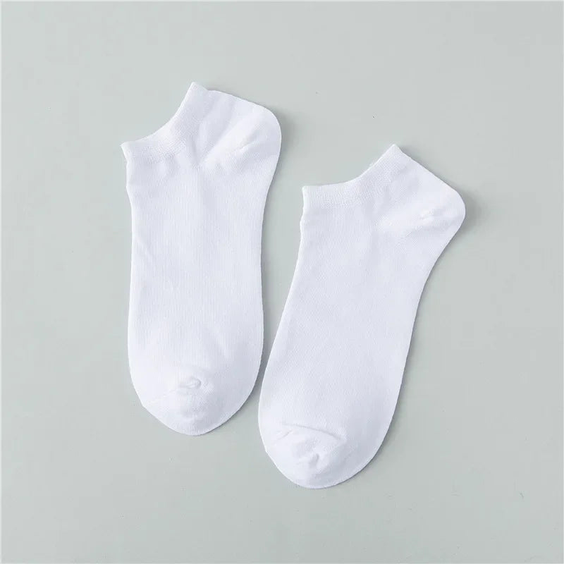 Men's Thin Low-Cut Socks – 10 Pairs, Breathable Everyday Ankle Socks
