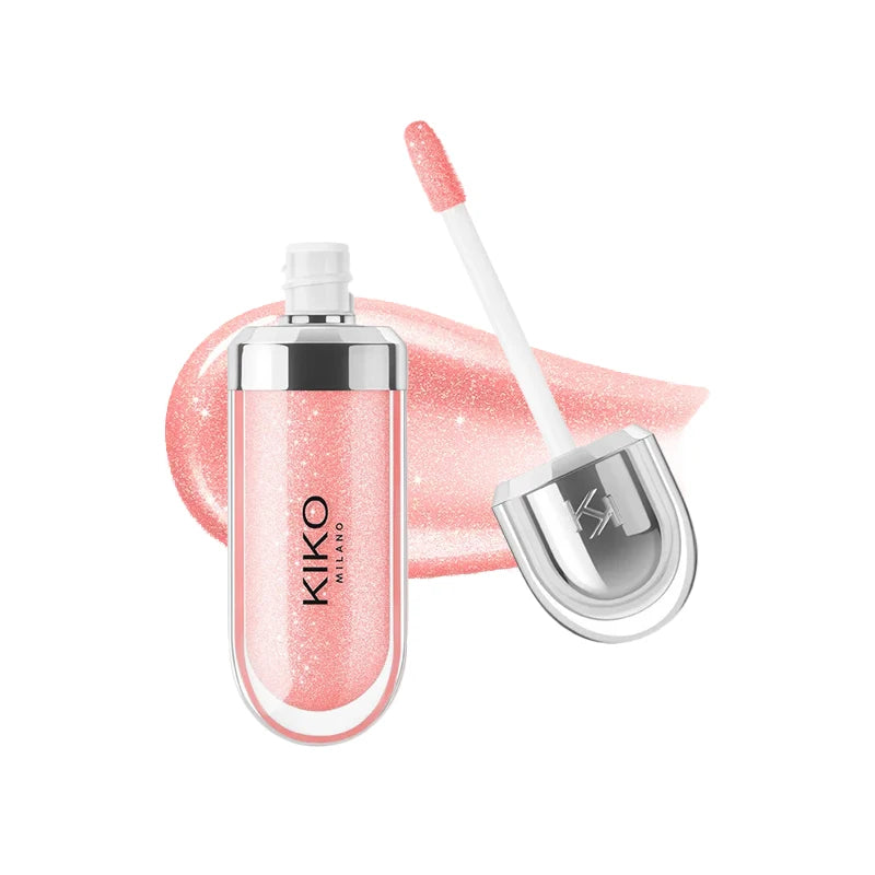 Original Kiko 3D Mirror Lip Glaze Waterproof Non Fading and Non Stick Cup Gentle Bean Paste Color Fine Shiny Point Charm Red