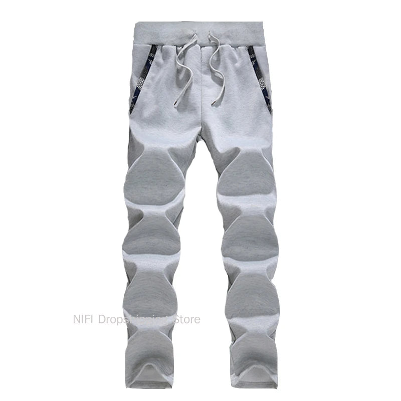 Men's Winter Jackets Thick Warm Jacket Brand Sportswear Coat Pants Solid Color Fleece Zipper Hooded Long Sleeved Male Outerwear