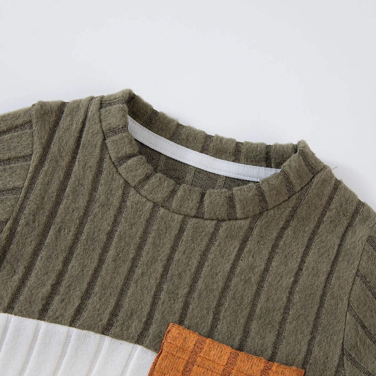 Boys' Colour Block Sweater & Pants Set - Long Sleeve Winter Outfit, Sizes 90-130
