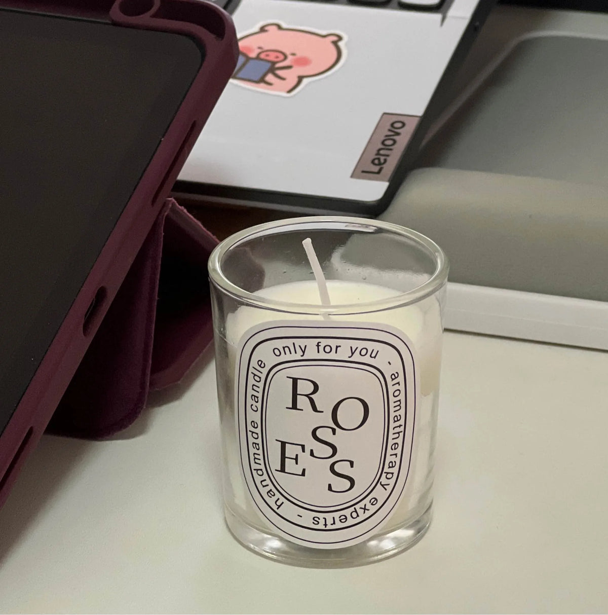 Clear scented candle companion gift return gift fragrance European style romantic candle lamp table incense handmade soy wax