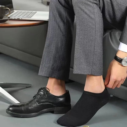 Men's Thin Low-Cut Socks – 10 Pairs, Breathable Everyday Ankle Socks