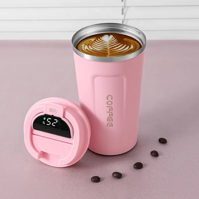 Smart Thermos Mug with Temperature Display – Stainless Steel