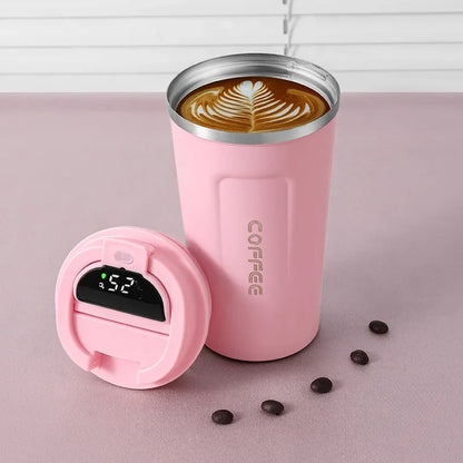 Smart Thermos Mug with Temperature Display – Stainless Steel