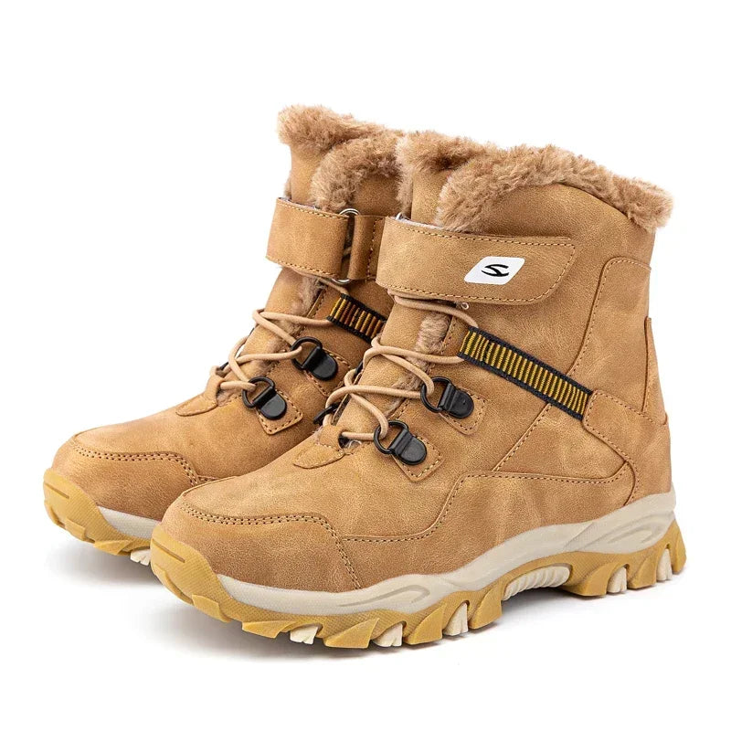 Kids' Slip-On Plush-Lined Winter Ankle Shoes