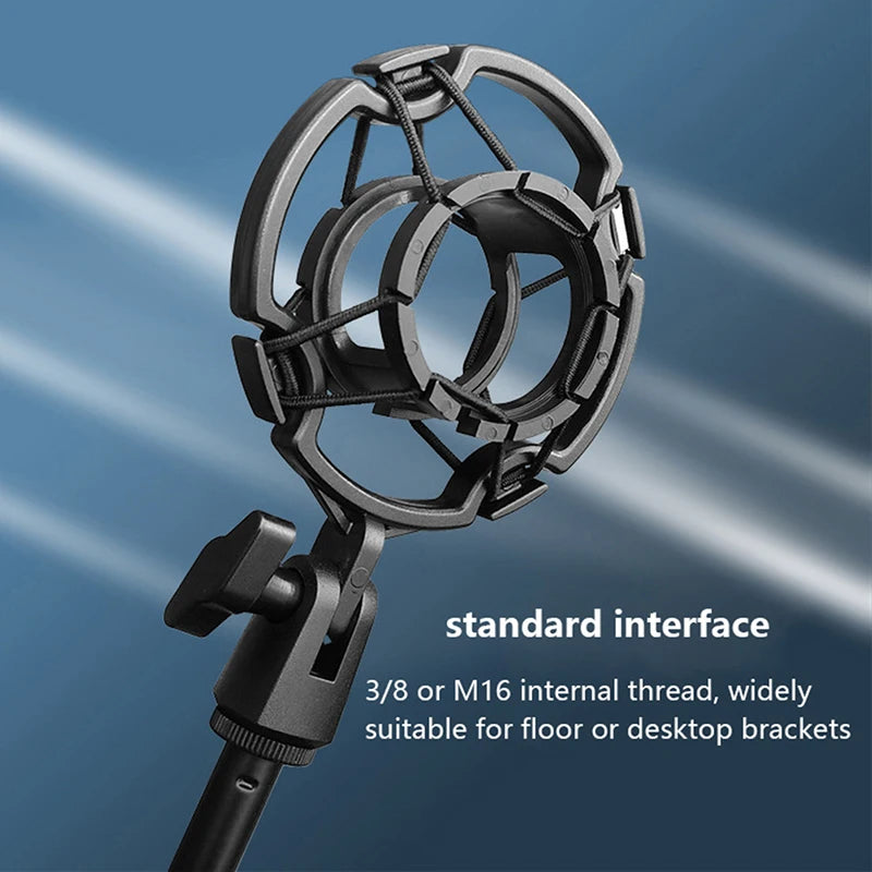 Universal Microphone Shock Mount – Anti-Vibration Mic Holder