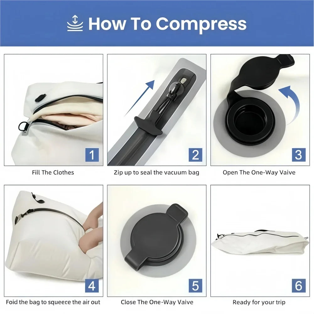 Travel Vacuum Storage Bag with Electric Air Pump | IP67 Airtight Compression Bag, 17L