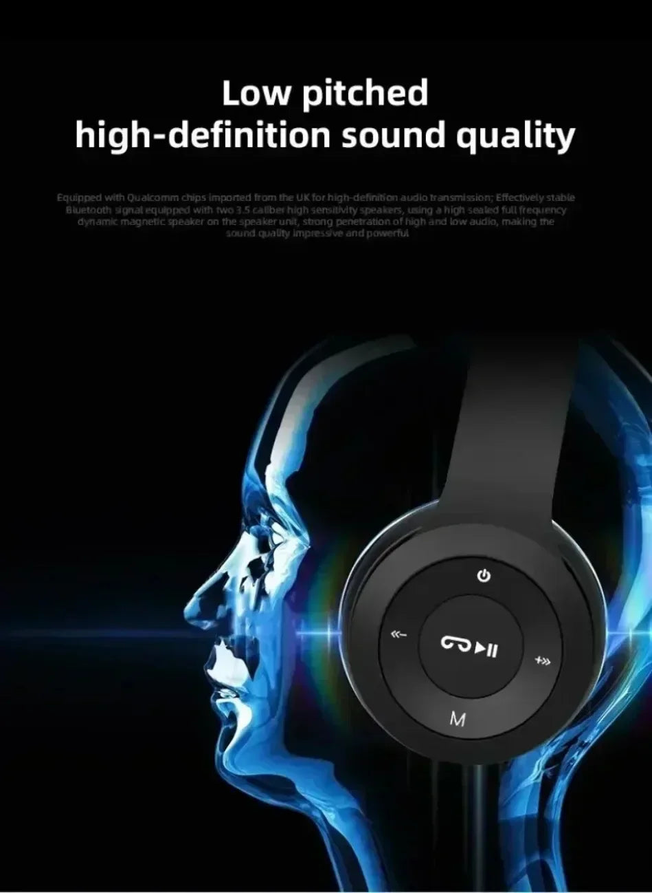 Foldable Bluetooth Headphones – Over-Ear Wireless with Mic