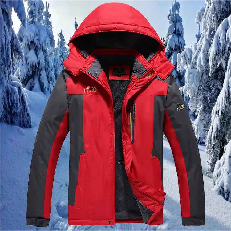 New Winter Men's Down Jacket, Red Sports Casual Coat, Blue Waterproof Jackets (This Jacket Has A Thinner Version Available)