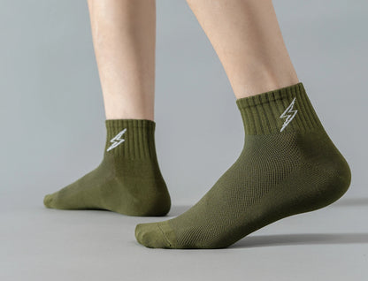 Men's Quarter Socks – 5 Pairs, Cotton-Blend Athletic Socks