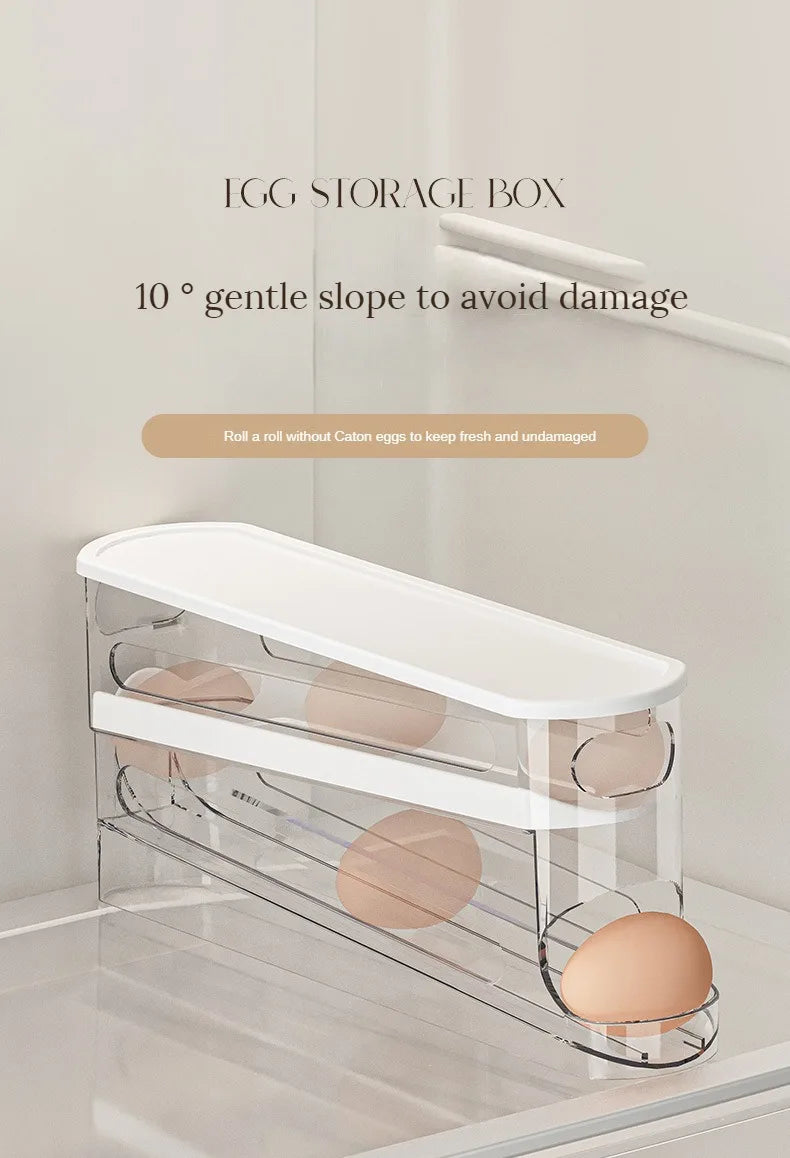 2-Tier Rolling Egg Dispenser for the Fridge – Space-Saving Organizer