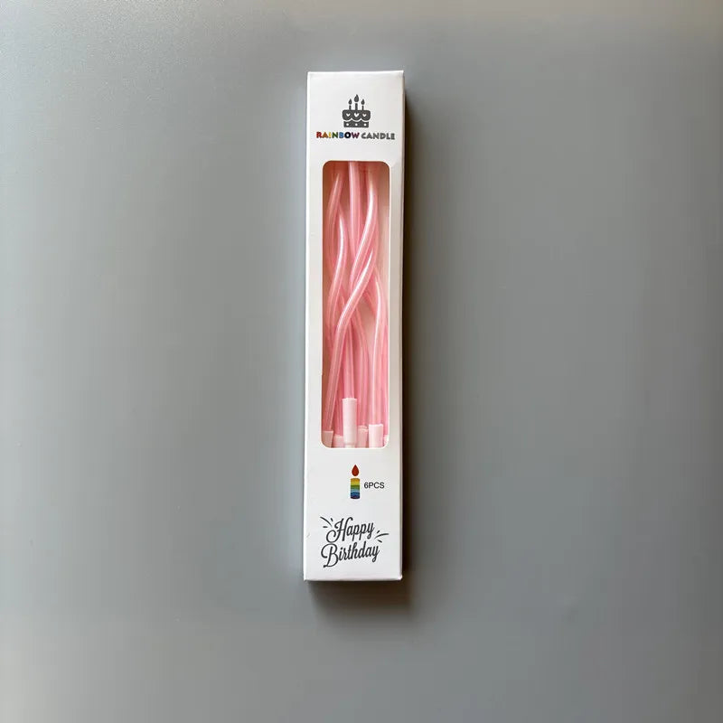 Birthday Cake Candles Smoke-Free Curved Cake Candles Curly Coil Candles Long For Birthday Cake Wedding Party Party Supplies