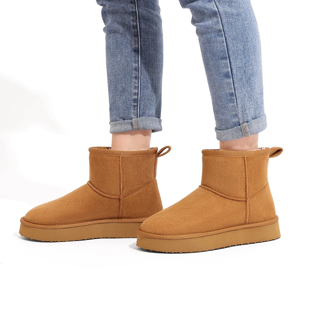 Evshine Memory Foam Ankle Boot Trending Shoes For Women Waterproof Women Snow Boots Female Snow Boots Suede Winter Warm Boots
