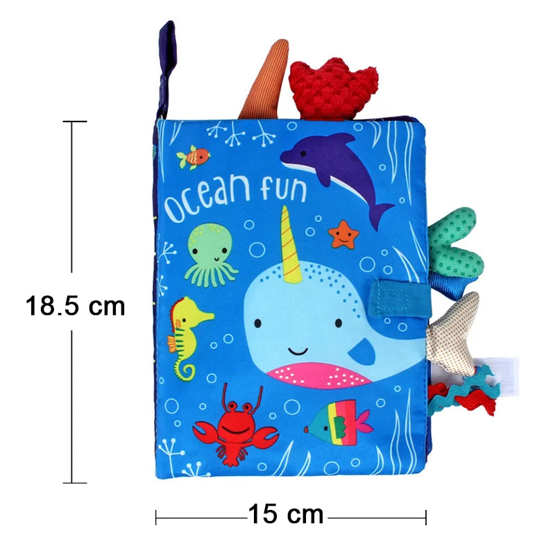 Baby Soft Cloth Book – Crinkle Sensory Book for 0–12 Months