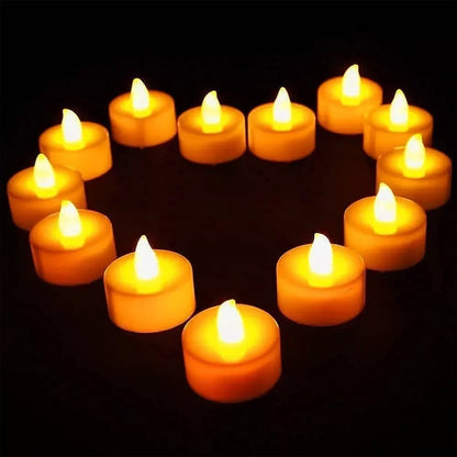 Flammenlose LED-Teelichter | Batterien inklusive | Warmes oder weißes Licht | 1er-, 6er- oder 12er-Pack | Deko für Hochzeit & Party