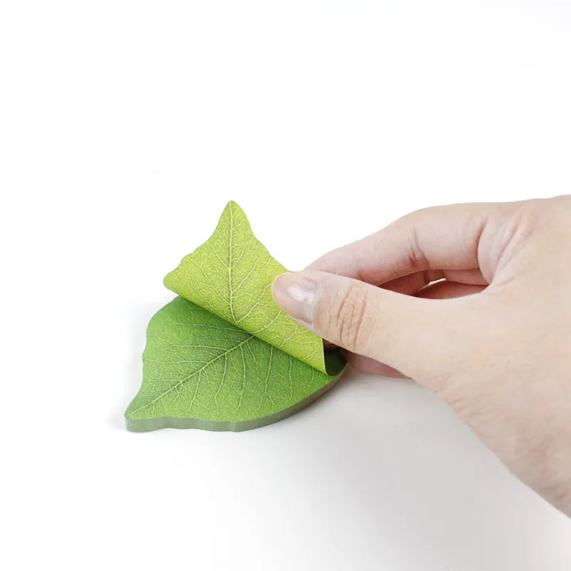 50 Sheets Leaf shape Sticky Note Pads cute Self-Adhesive Memo Notepad kawaii School Office Supplies Stationery