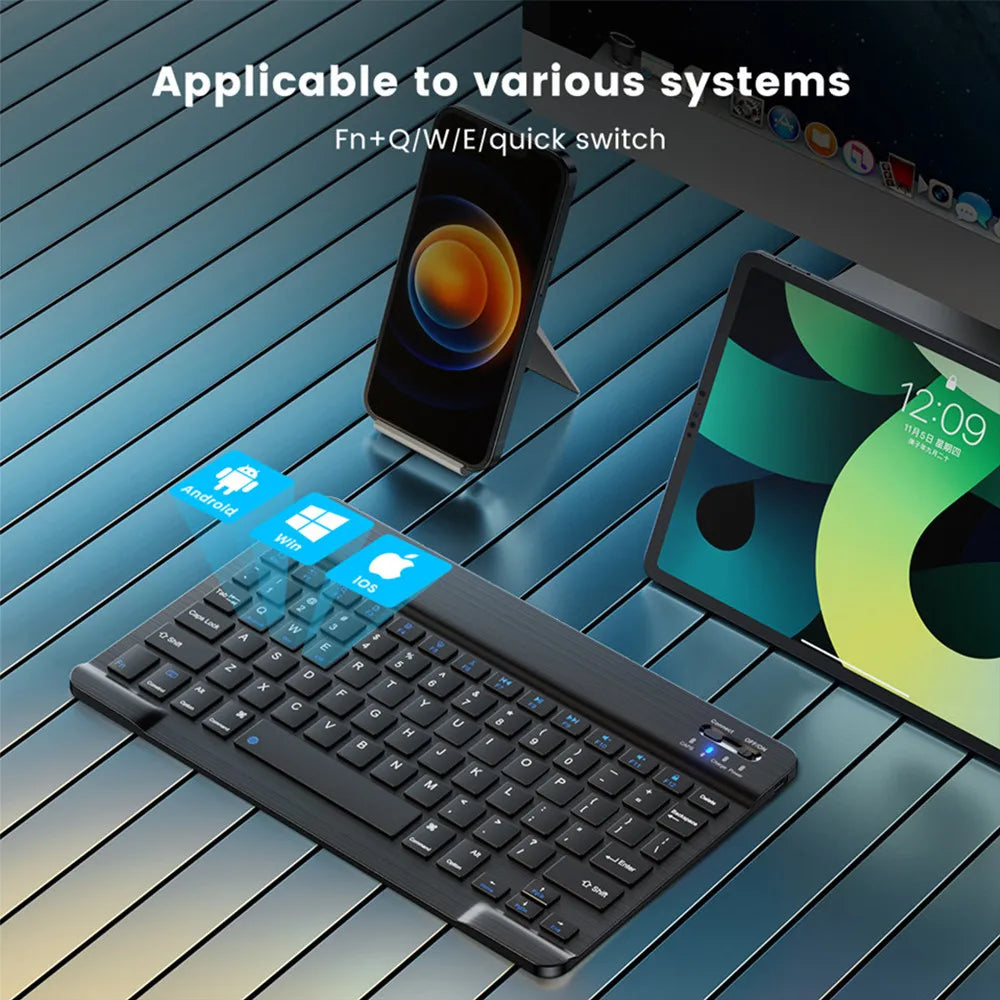Bluetooth Keyboard & Mouse – Slim Wireless Set for Tablets & Laptops