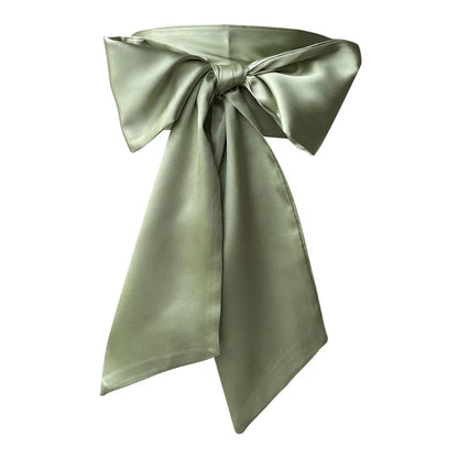 Satin-Schleife Taillengürtel – Breiter Bandgürtel für Kleider, 20 Farben