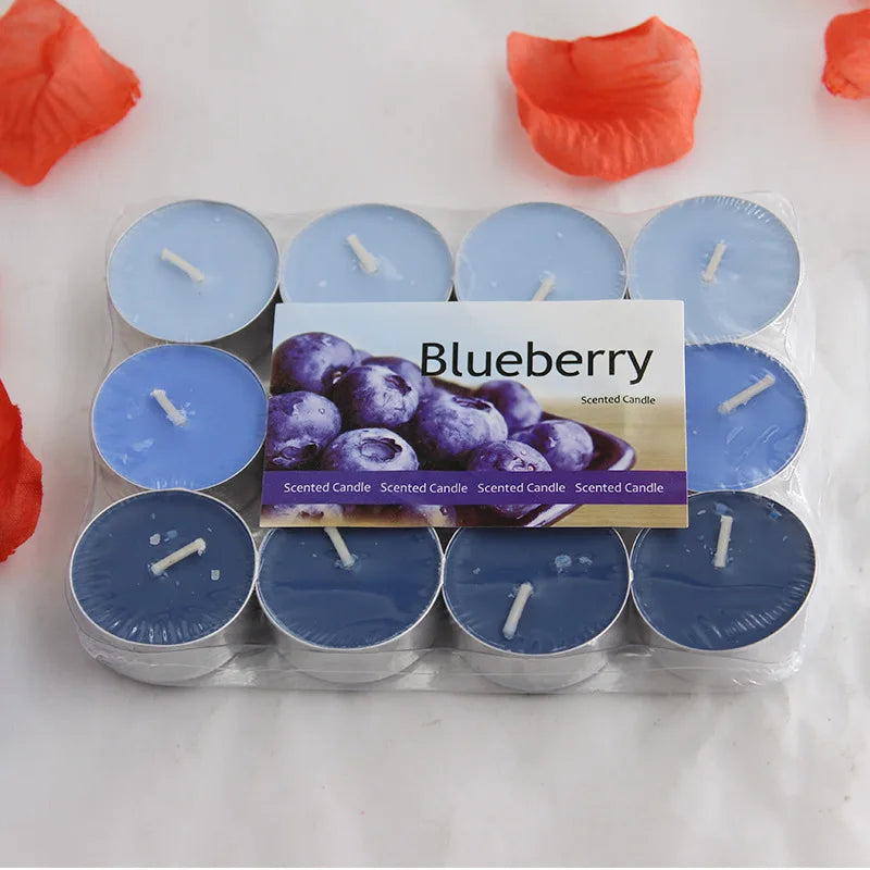12pcs Scented Candles Gradient Color Soy  Smokeless Room Ornaments Aromatic Aroma  for Festivals Bedroom Party Living Room