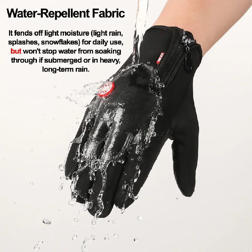 Unisex Water-Repellent Touchscreen Winter Gloves (2 Pairs)