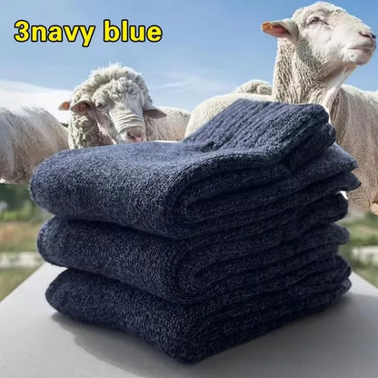 Men's Thick Winter Socks – Warm Terry-Lined Crew Socks, 3 or 5 Pairs