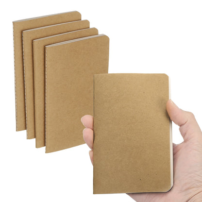 Set di mini quaderni tascabili A6 – 4/6 pezzi, bloc-note in carta kraft con righe, 30 fogli, pratico per l’ufficio