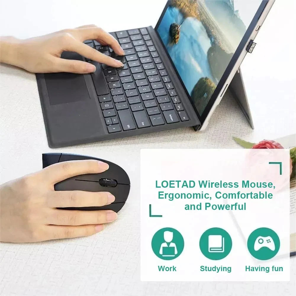 Vertical Ergonomic Wireless Mouse – 2.4 GHz, Adjustable DPI