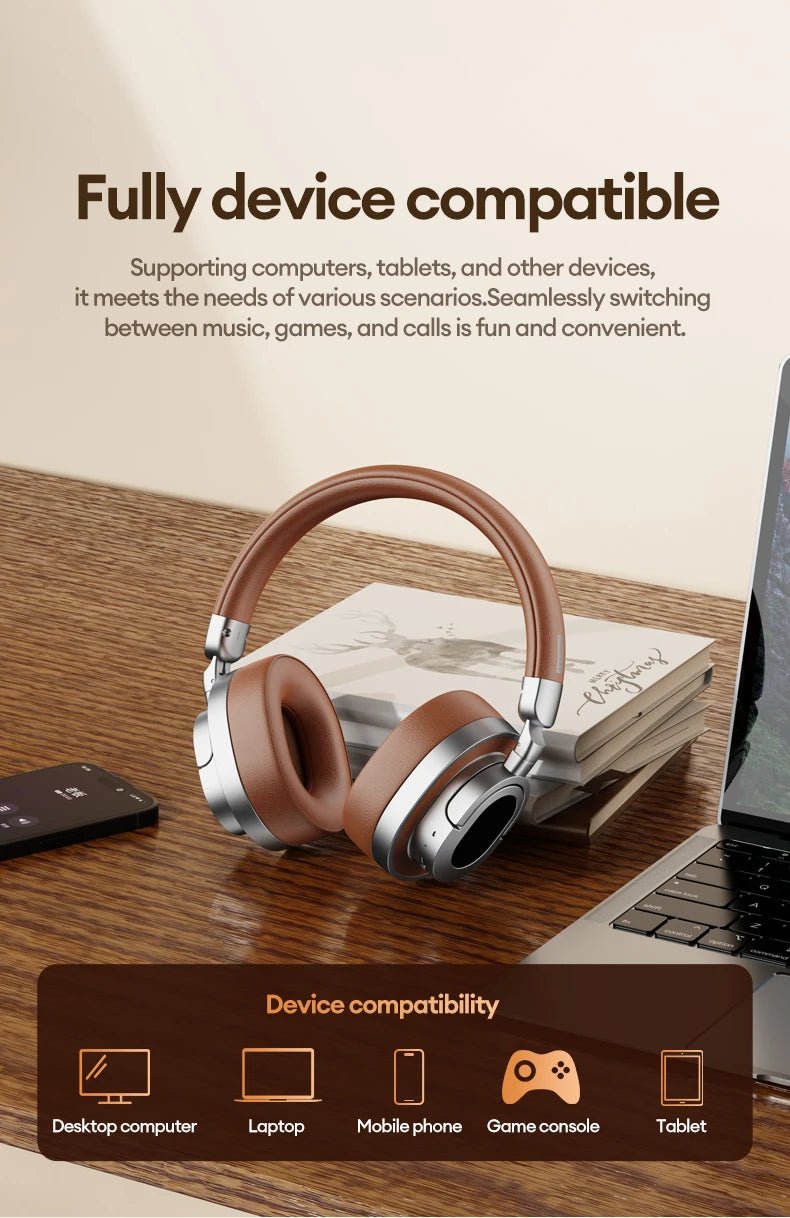 Lenovo LE602 Wireless Headphones – Bluetooth 6.0, 22-Hour Battery, Wired & Wireless