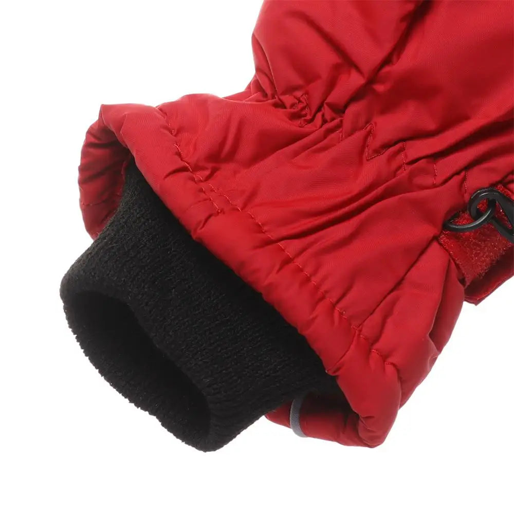 Kids' Adjustable Ski Gloves – Velvet-Lined Snow Gloves (Ages 5–9)
