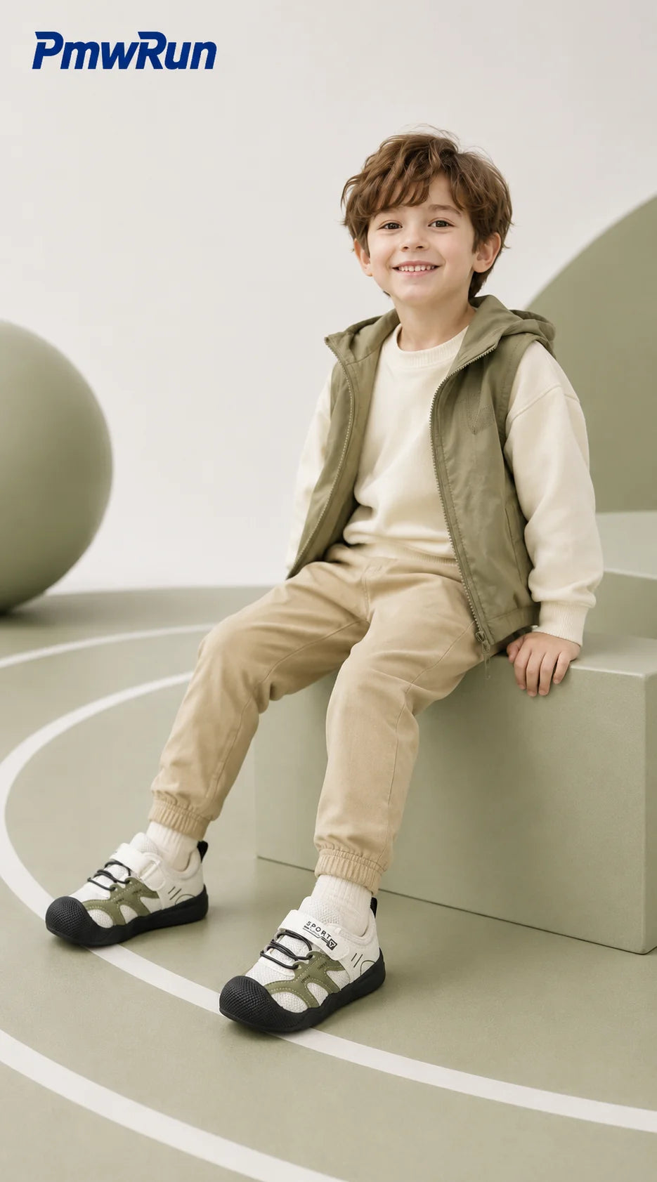 Toddler PU Leather Sneakers with Hook-and-Loop Closure