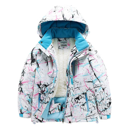Kapuzen-Winter-Skianzug für Kinder für verschneite Tage