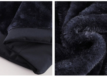 Lzlltt Herren-Winterjacke mit Kapuze und Taschen