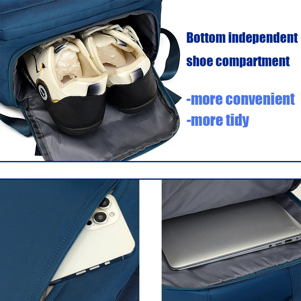 Backpack for Men and Women, Simple Business Trip Luggage Bag, Boarding Travel Bag, Large Capacity Backpack
