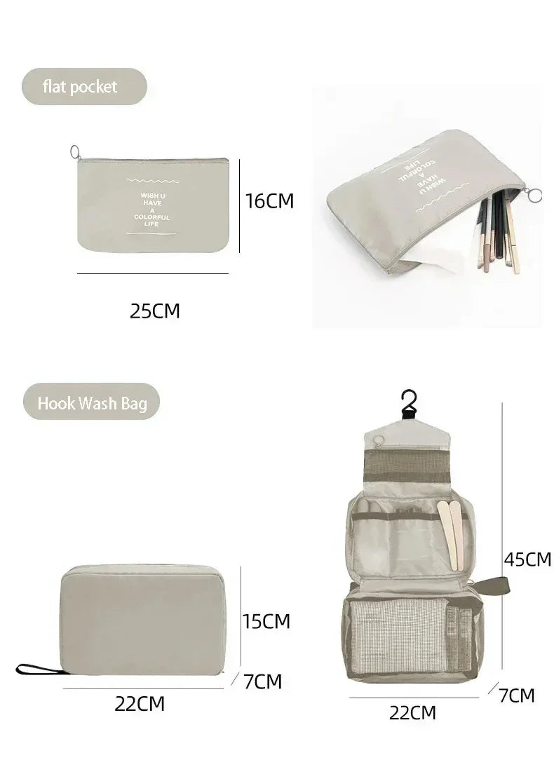7/8/9/10 Pcs Set Travel Organizer Storage Bags Suitcase Packing Cubes Cases Portable Wardrobe Luggage Clothes Shoe Pouch Fold