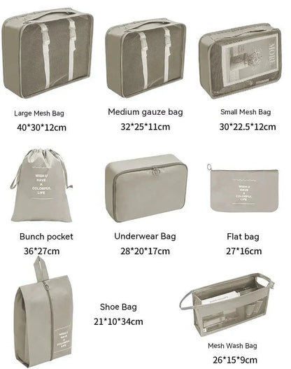 Set di Cubi Portaoggetti – Borse Organizer da Viaggio da 7 a 10 Pezzi per Valigia e Bagaglio