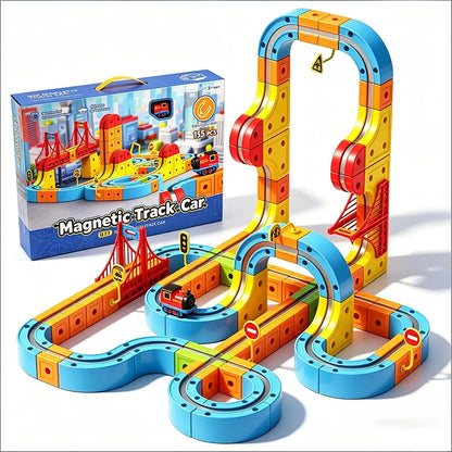 Magnetic Magic Track Train Set – DIY Electric Car Railway for Kids