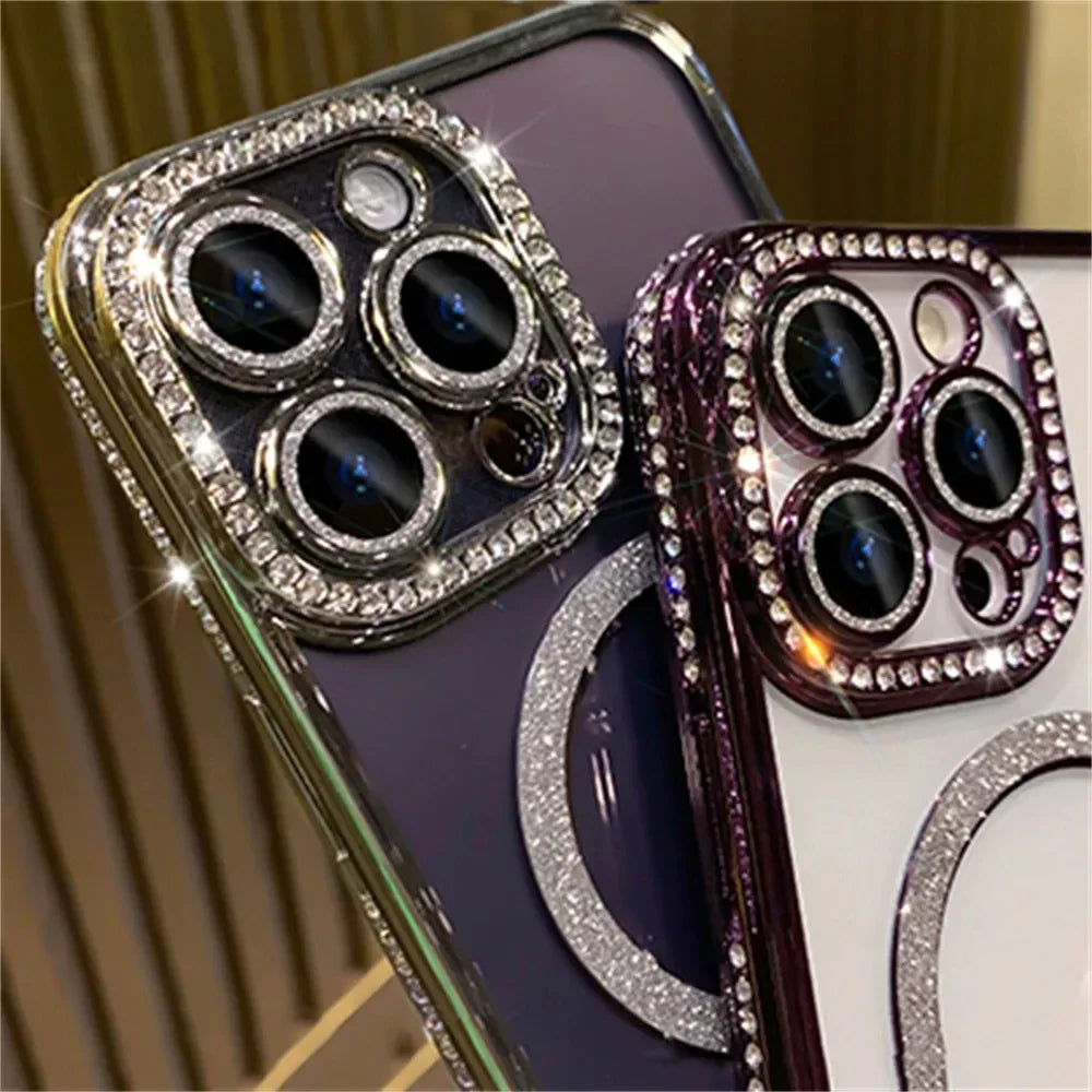 Glitter Clear Magnetic iPhone Case