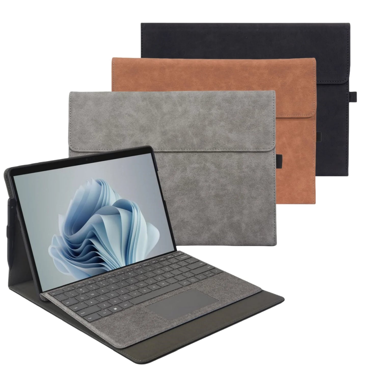 Case for Microsoft Surface Pro 12 Inch 2025 Portfolio Case Multiple Angle Stand Tpu Shell for Surface Pro 12" Model 2109/2110